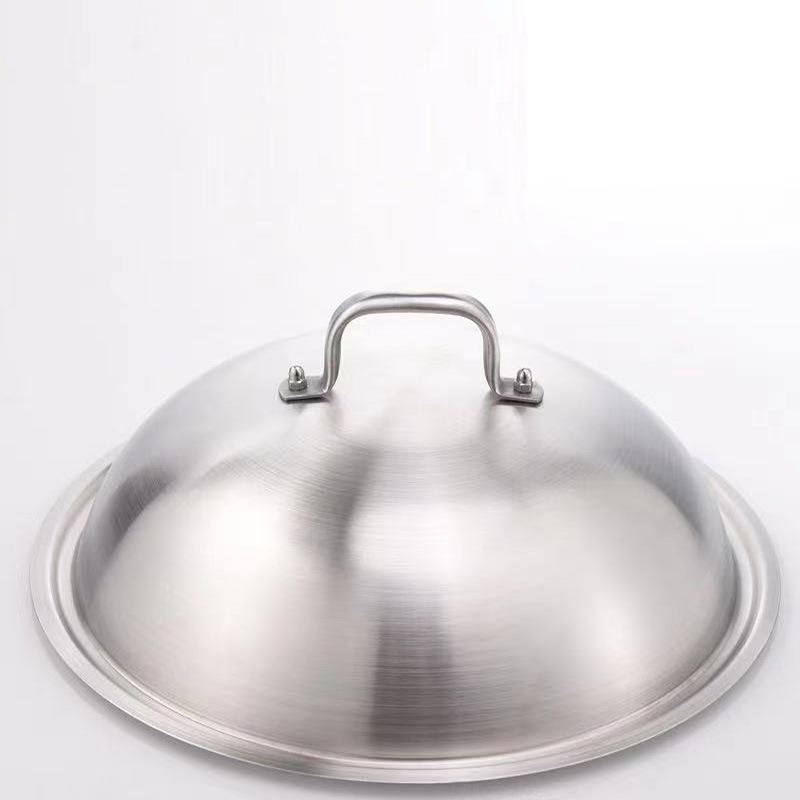 32CM不锈钢锅盖高拱形锅盖炒锅加高盖子密封加厚汤锅蒸锅煎锅可用