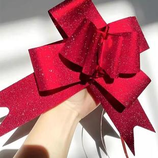婚车车队手拉花结婚陪嫁楼梯礼盒装 饰大号蝴蝶结婚庆房间彩带丝带