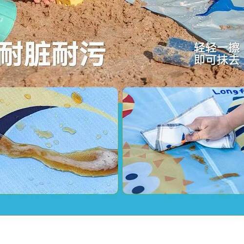 跨境迷你野餐垫便携式沙滩垫防水防沙户外超轻可叠海边草坪露营地