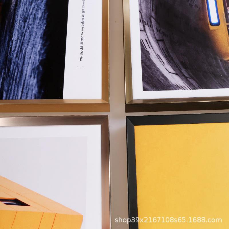 中艺铝合金相框金属画框挂墙A3摆台A4证书框挂墙相框海报框广告框