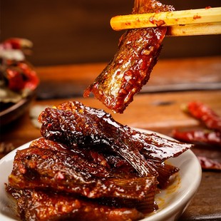 鑫香龙爆辣鱼尾3大袋 香辣鱼尾巴零食小吃开袋即食鱼肉休闲65g