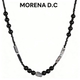 The MORENA D.S天然石拼接黑色串珠 Line系列项链饰品