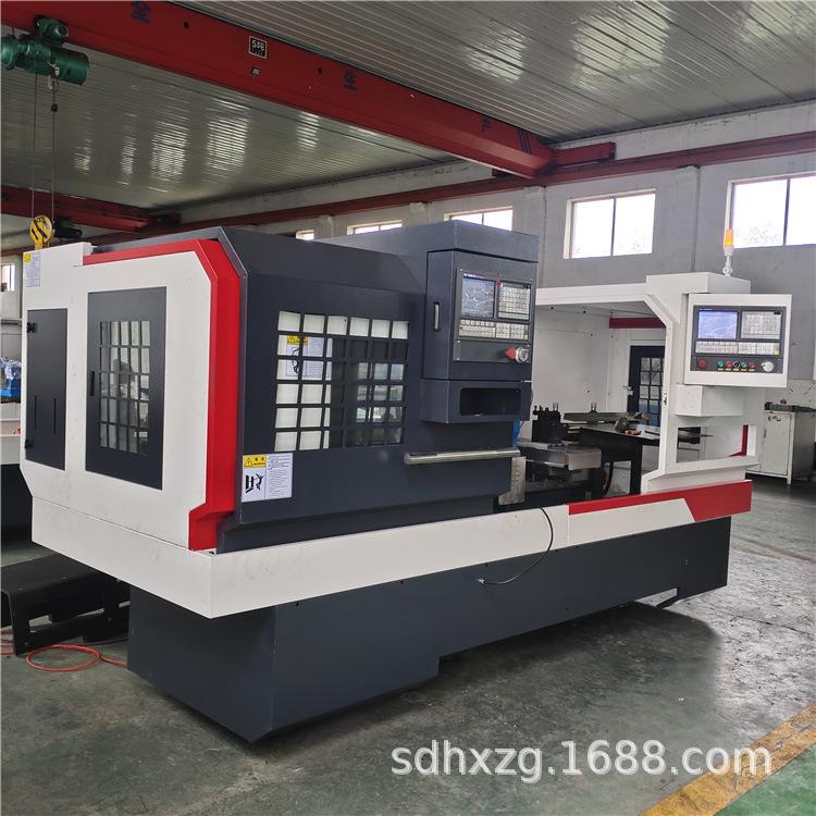 电机轴用双头数控车床高精度平头倒角中心孔机