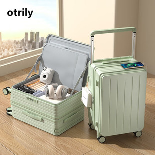 otrily2026年新款侧开盖行李箱女可扩展宽拉杆旅行箱多功能大容量