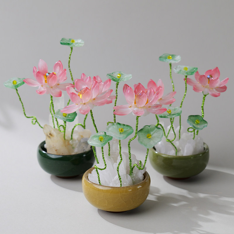 好运莲莲天然水晶簇荷花莲蓬负能量桌面创意家居净化装饰摆件,饰品/流行首饰/时尚饰品新,摆件,淘宝优惠券,粉丝福利购,淘宝优惠卷