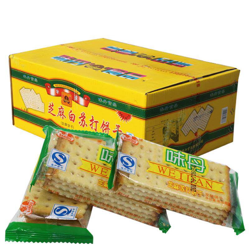 牌味丹苏打饼干咸味芝麻休