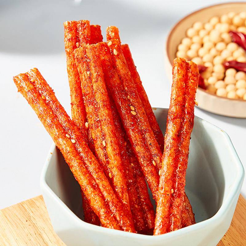 贤哥辣条手撕牛排羊排鲜汁鸡肉老式大辣片辣棒面 面筋素肉小吃零