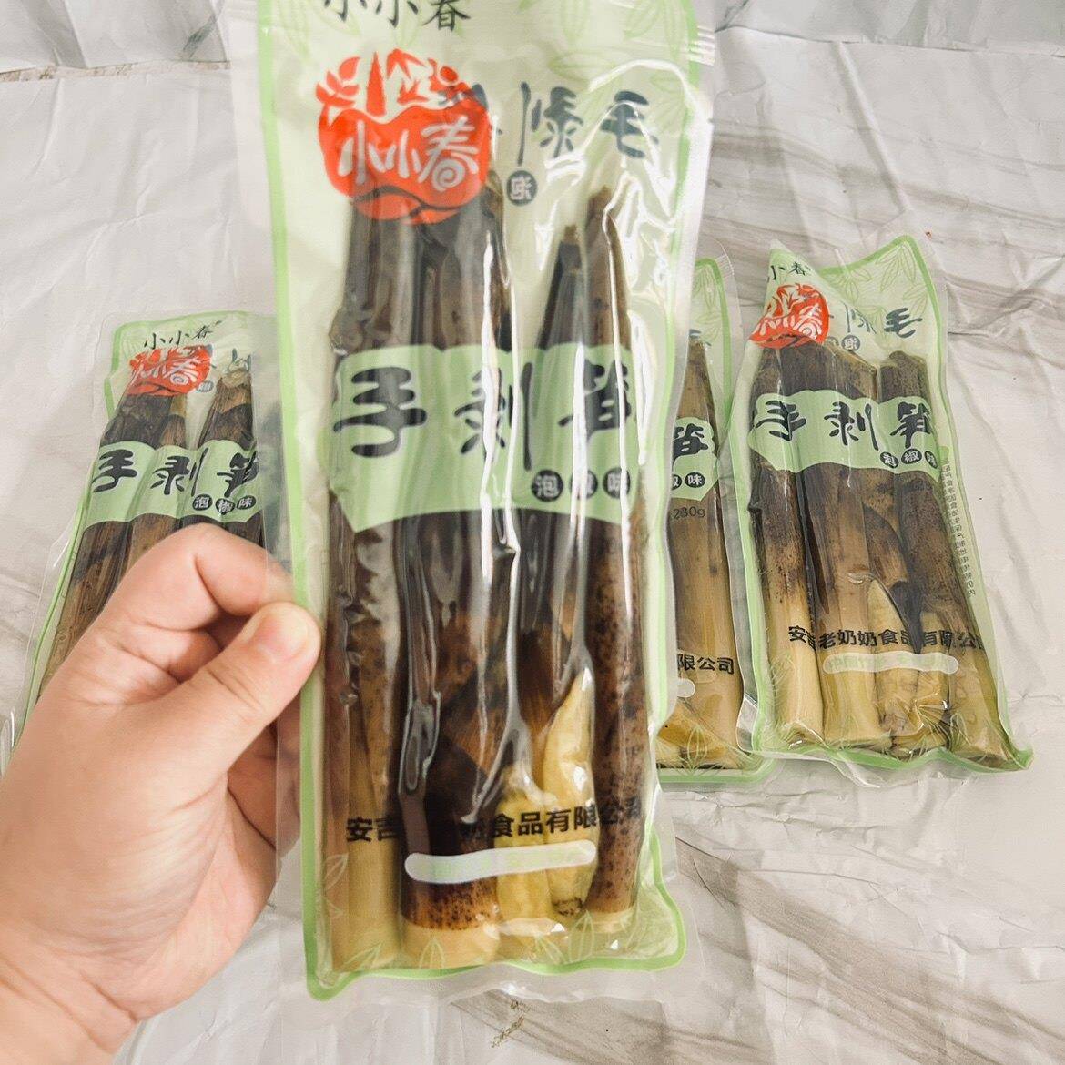 安吉小春奶奶手剥竹笋，即食泡椒竹笋，手撕竹笋，手撕竹笋，网红