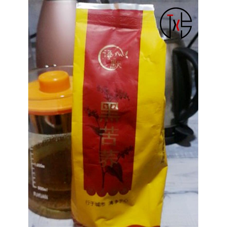 大促买 四送一苦荞茶袋装清香型凉山语默黑苦荞麦全株茶500g散装