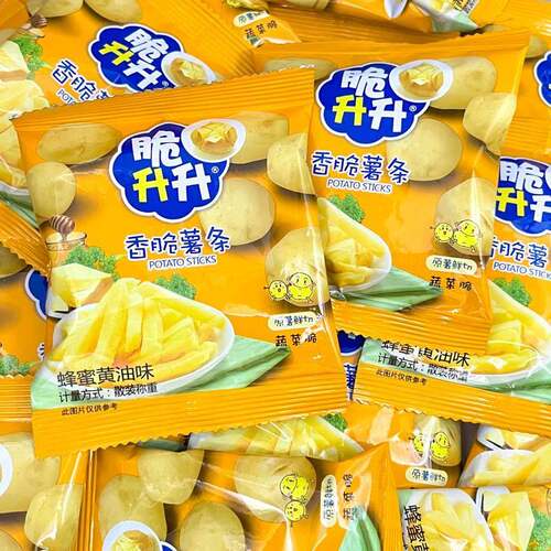 脆升升蜂蜜奶油味薯条鲜切香脆薯片脆生生宿舍解馋小零食大礼包
