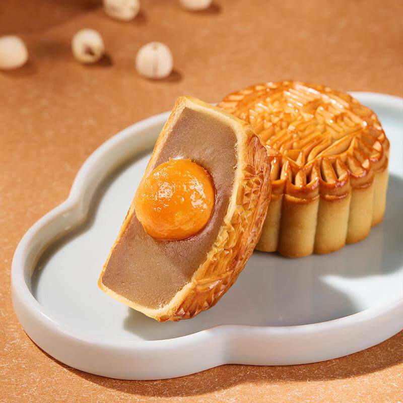 真-华美月饼蛋黄纯白蓉散装广式老式传统中秋团购小礼罐尝鲜经典