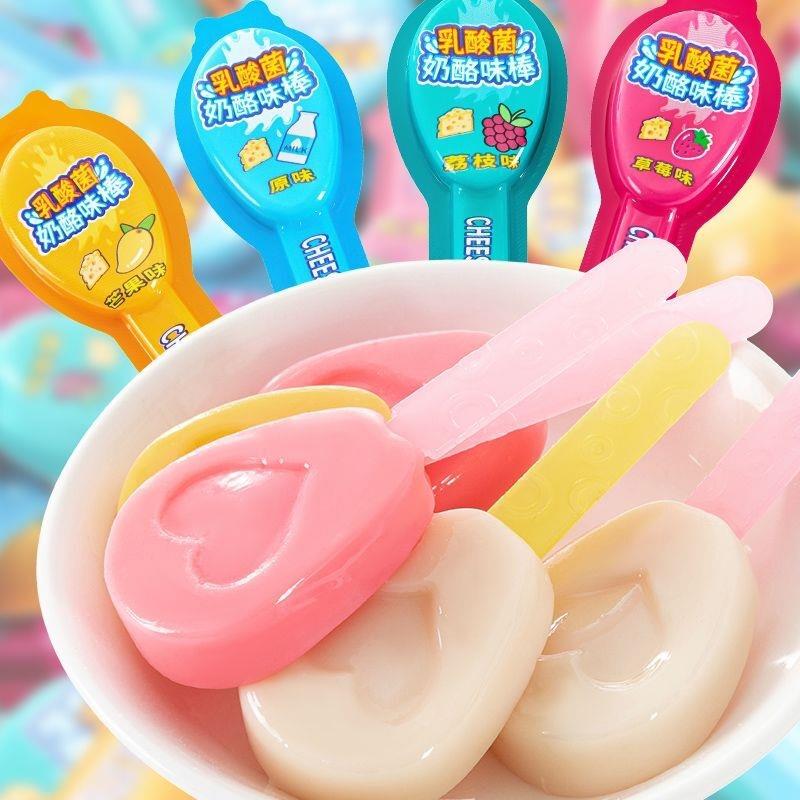 乳酸菌果汁软糖棒棒糖独立包装儿童休闲 零食水果味网红糖果