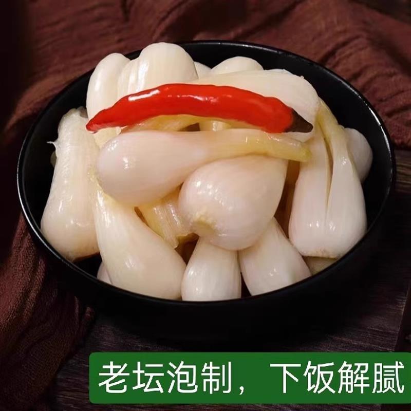 新货四川特产泡菜酸辣藠头剁椒酸葱头蒜头腌制葱脑阔下饭菜开