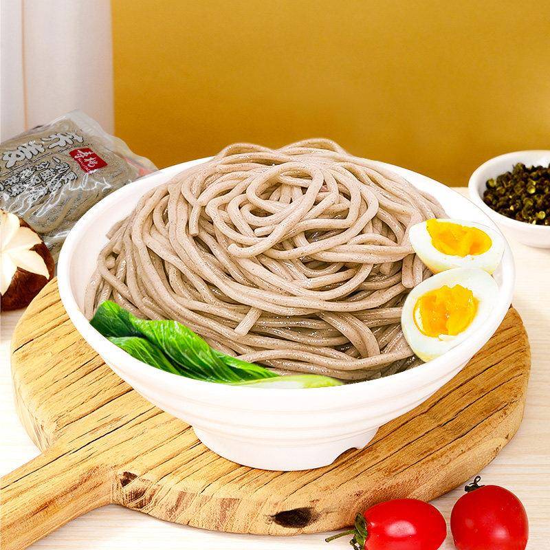 寿桃牌非油炸荞麦鲜面一分钟拌面杂粮荞麦面早餐速食泡面3包装