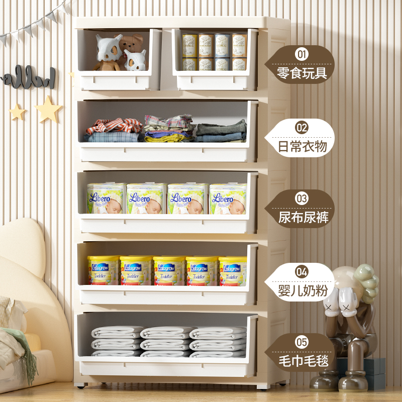 特大号加厚抽屉式收纳柜子塑料儿童衣柜多层婴儿玩具整理箱五斗柜
