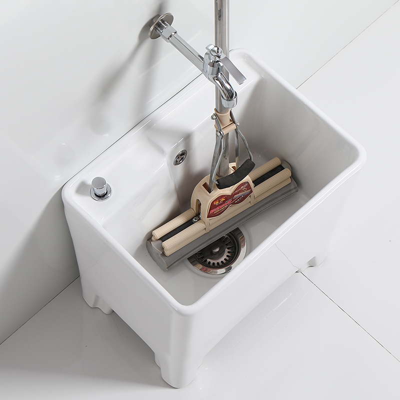 阳台拖把池迷你小号长方形池小尺寸最小型墩布池陶瓷拖布池小户型