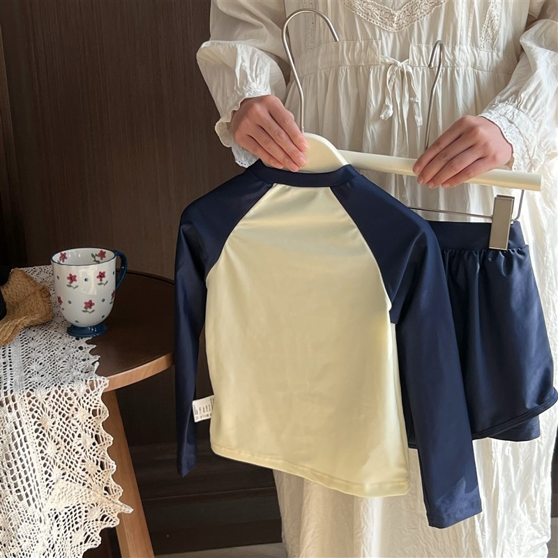 宝宝泳衣夏海边温泉度假防晒休闲女孩泳衣可爱超游泳衣-B2Z955