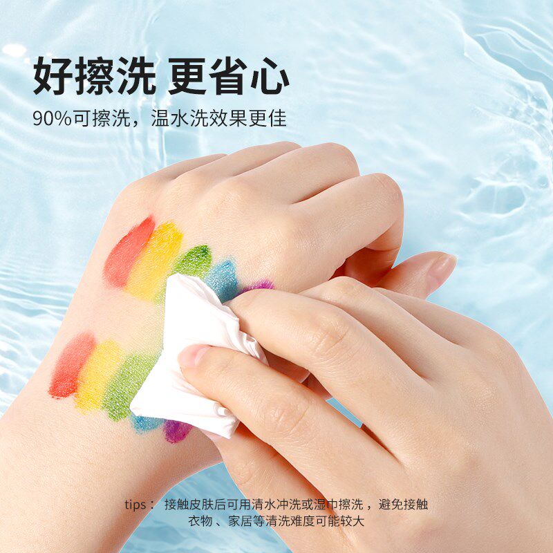 儿童颜料组合套装幼儿园绘画点点笔水彩笔可水洗2岁宝宝3涂鸦画画