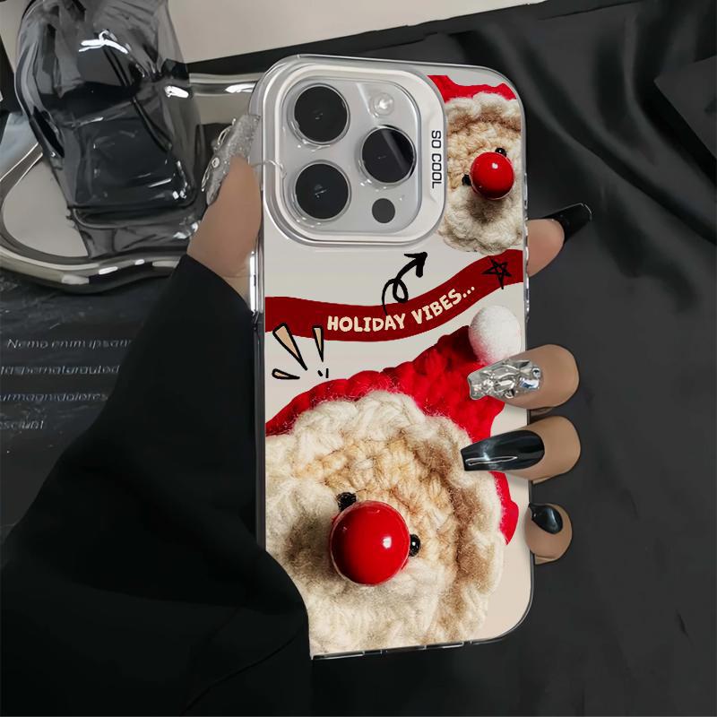 跨境圣诞老人防指纹适用iPhone17promax苹果1615手机壳1413/12x