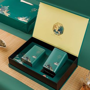 茶叶包装 茶叶罐铁盒空盒一斤装 盒红茶绿茶白毫银针安吉白茶空铁罐