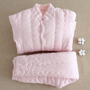 成人保暖加厚高腰外套棉衣服 套装 条纹纯棉花手工女士冬季 棉袄棉裤