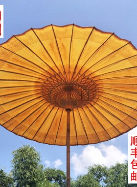 非遗手工桐油伞庭院中式复古遮阳伞民宿茶室户外防雨实用大油纸伞