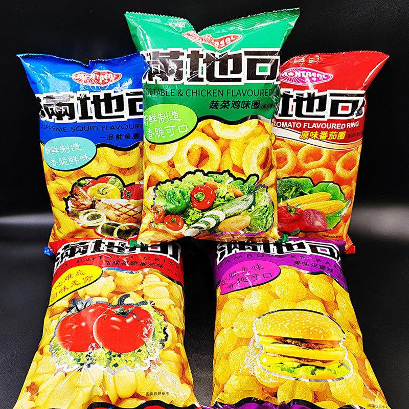 满地可蔬菜鸡味圈膨化小吃
