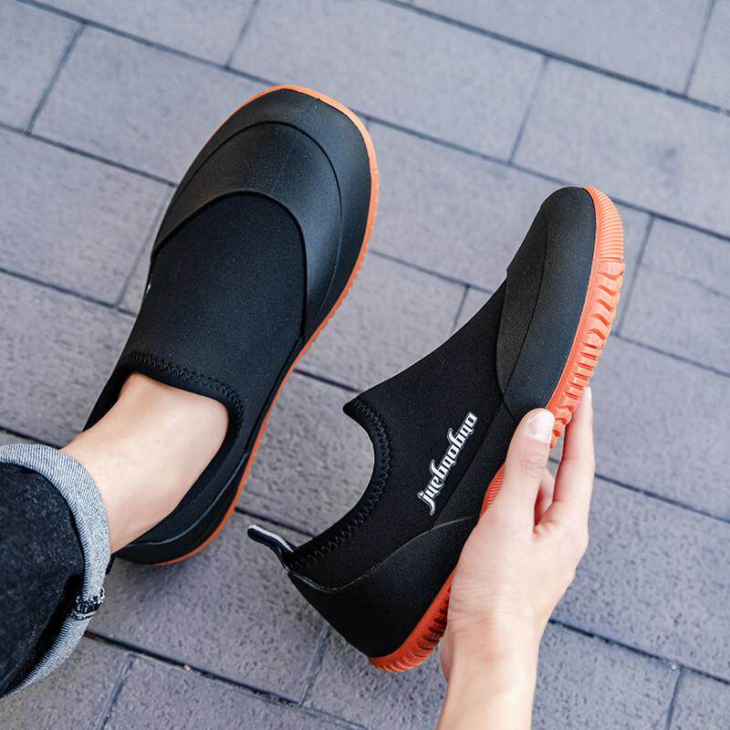 新型高档纽布朗雨鞋男款防水防滑低帮轻便水鞋钓鱼短雨靴男士胶鞋