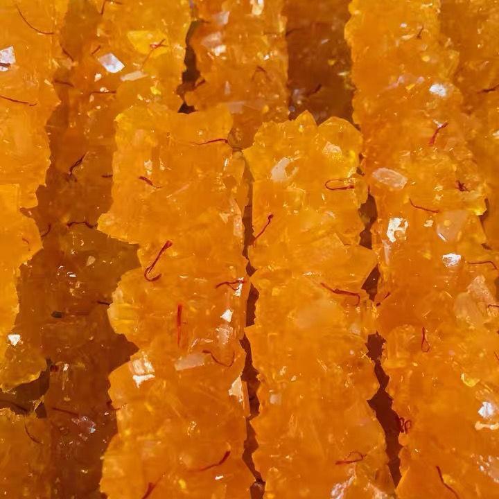 新疆阿克苏龟兹巴依新疆纯手工制作藏红花冰糖黄冰糖500g全国包邮