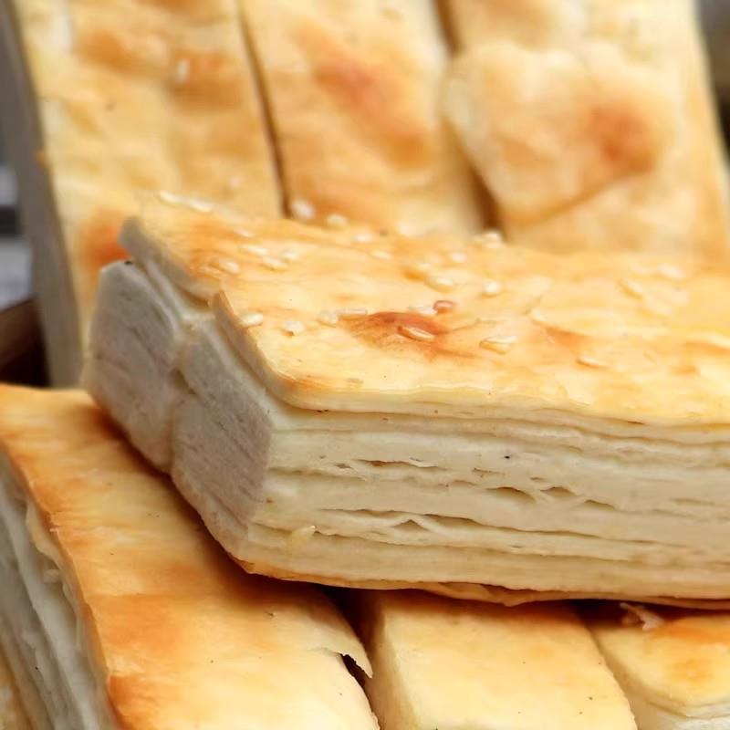 新货山东烤排素排火烧千层饼酥软烧饼手工自制早餐主食儿童馍馒头