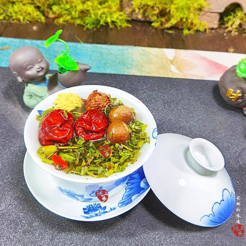老兰州三泡台茶甘肃特产玫瑰三泡台菊花八宝茶原味兰州盖碗茶盒装
