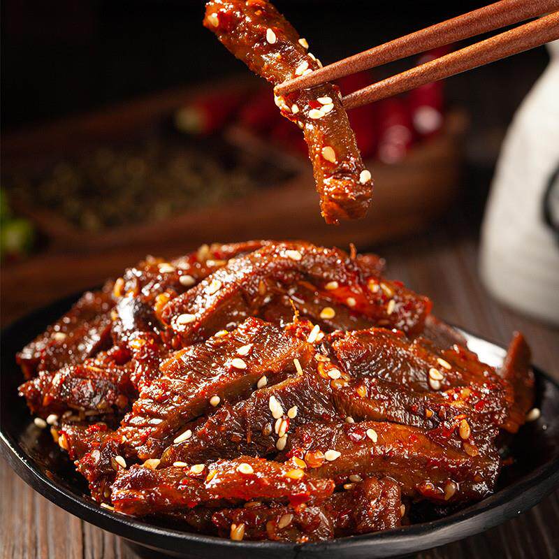 速发甜辣牛肉麻辣自贡四川特产手撕卤味干熟即食灯影牛肉丝袋装