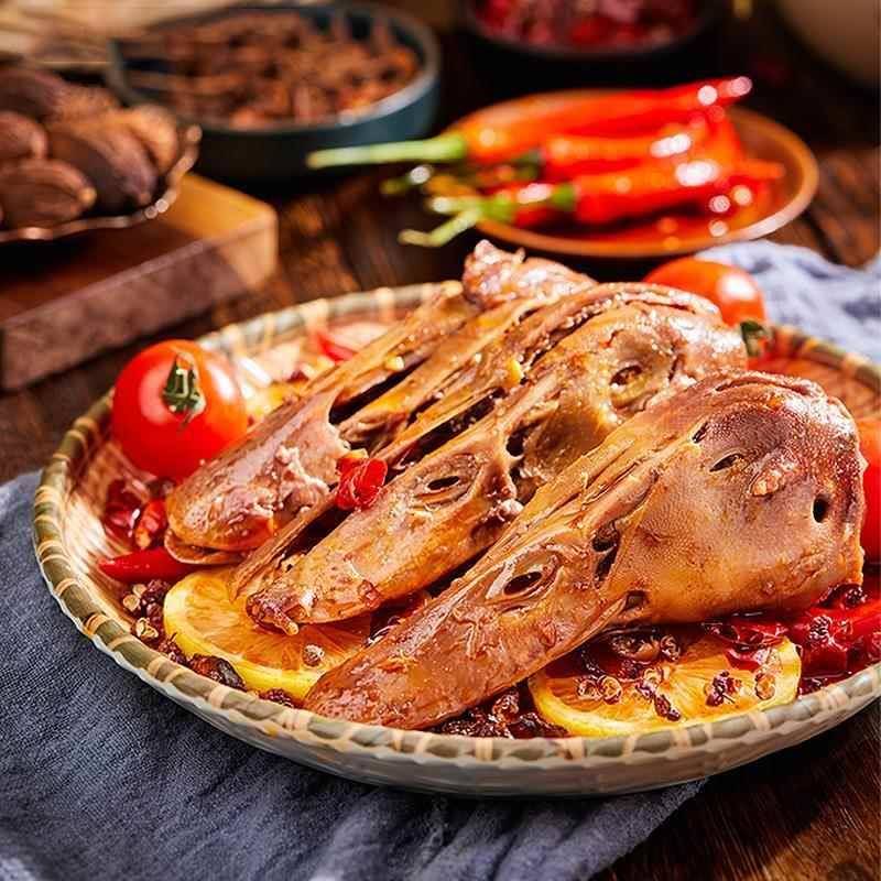 鸭头卤味麻辣熟食下酒菜开袋即食休闲解馋小零食小吃官方旗舰店