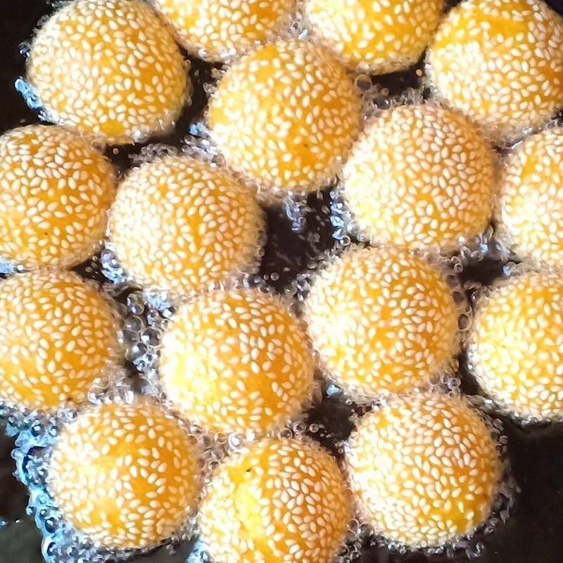 新货小馋童大芝麻球商用早餐半成品糯米麻团豆沙馅麻圆油炸小吃