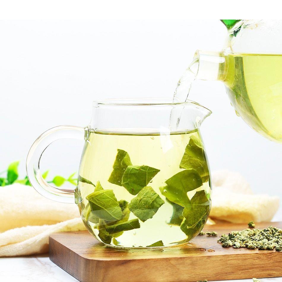 微山湖荷叶茶泡水干何叶茶粒花草茶瓶装150克100克-500克藕叶茶