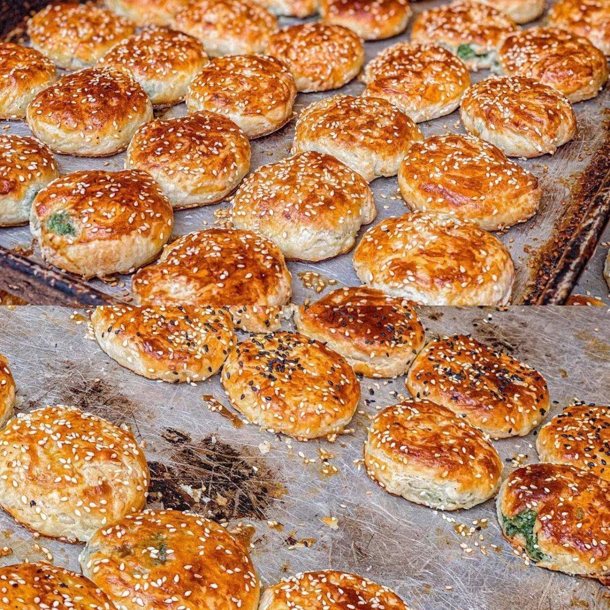 素食薄饼咸香海苔干菜葱香薄饼即食休闲早餐酥饼传统小吃