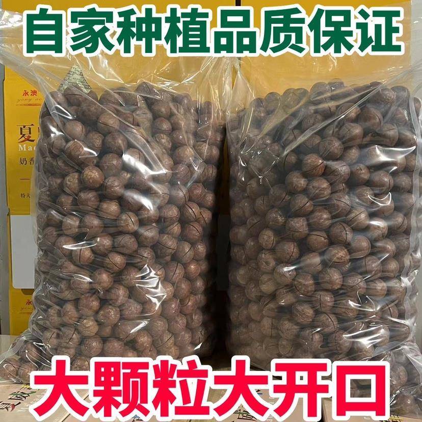 夏威夷果坚果旗舰店云南大开口颗粒奶香原味澳洲坚果整箱干果
