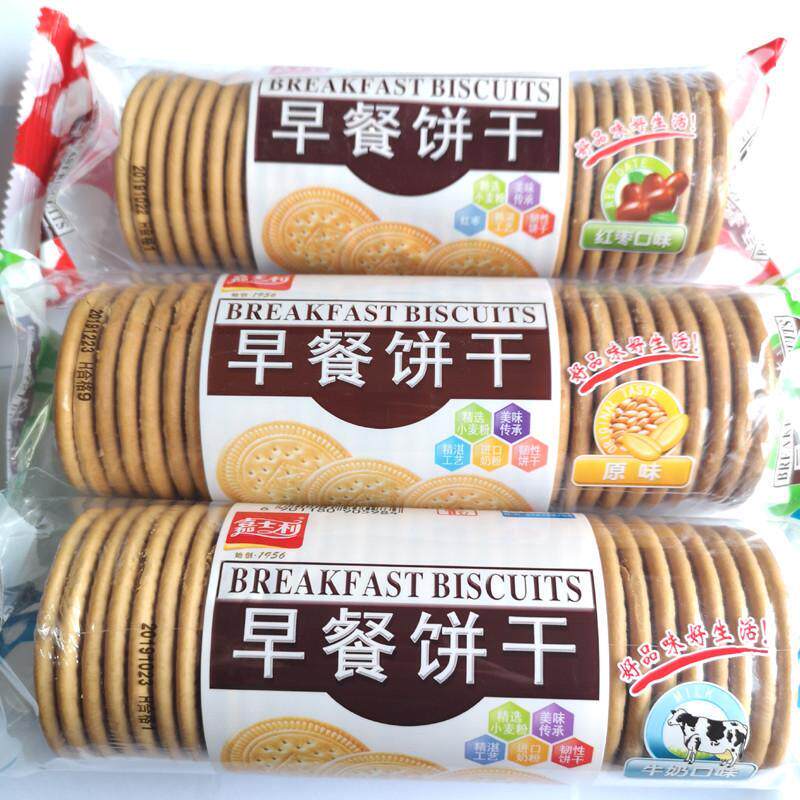 官方旗舰店嘉士利早餐饼干167g原味红枣牛奶袋装零食80后儿