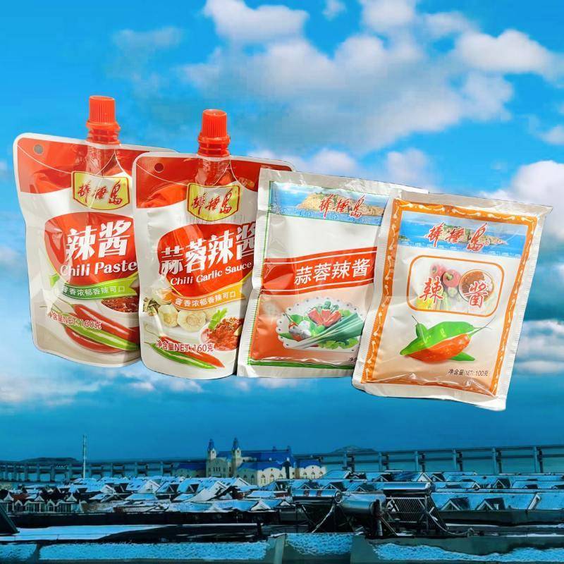 大连特产棒槌岛棒棰岛蒜蓉辣酱100g*5袋装调味烧烤酱辣酱调味即食
