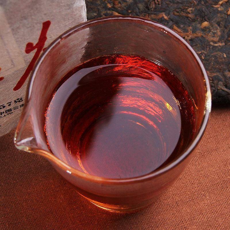 老同志2017年为天下人做好茶普洱熟茶饼357克普洱熟茶普洱茶 熟普