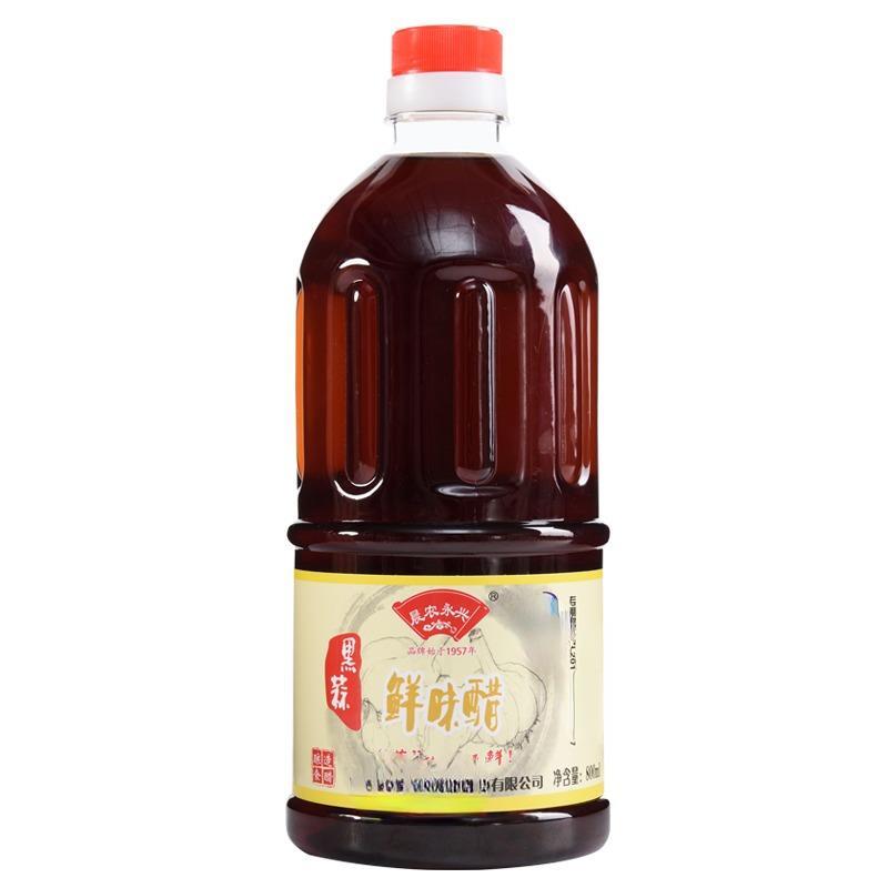 山东晨农黑大蒜醋800mlx2瓶鲜味醋酿造食醋黑蒜醋凉调凉拌包邮