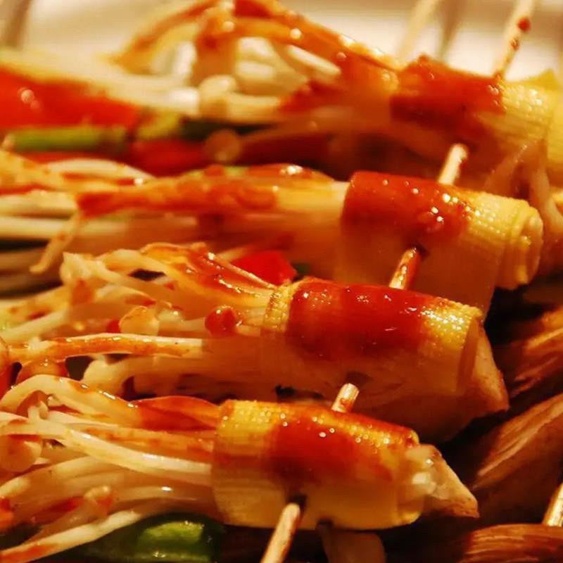 新货豆皮金针菇串商用半成品关东煮火锅麻辣烫烧烤食材金针菇豆皮