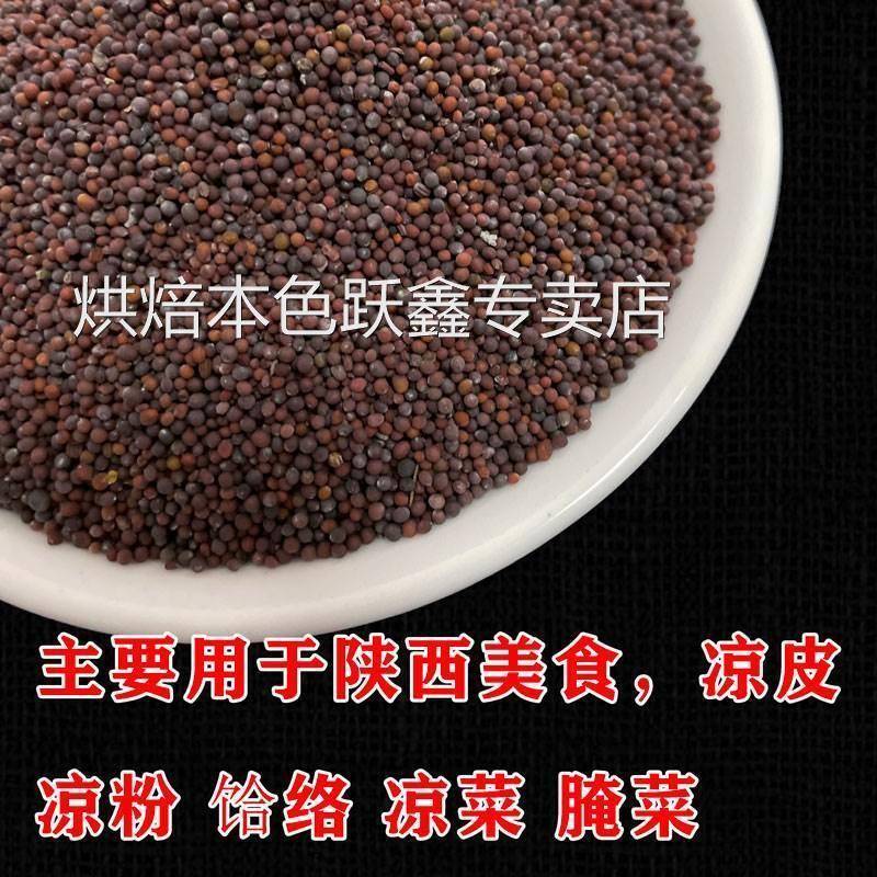 今年新货陕西黑芥末籽芥籽黄芥末子芥子可现磨芥末粉可自制芥末酱