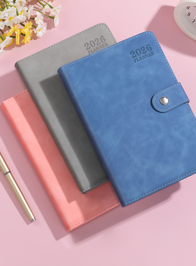 现货2026英文日程本跨境Planner周计划本A5每日计划本年历本外贸办公效率手册年历本笔记本定制