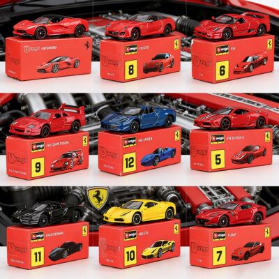 比美高1:64法拉利SF90 812 SP3拉法458恩佐FXX K合金汽车模型玩具