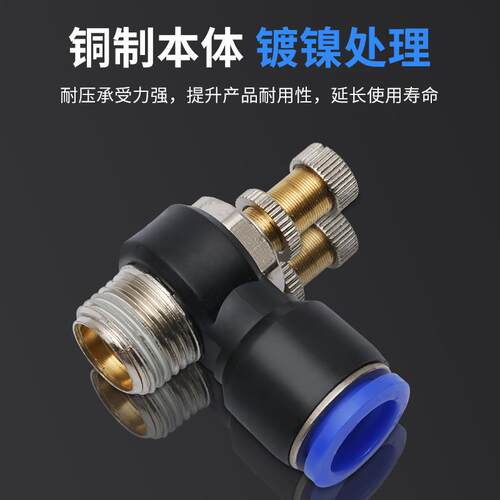 气动接头节流阀SC/SL系列高品质节流阀SC8-02SC6-M5SC10-03SL8-02