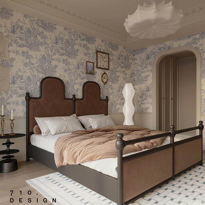 法国进口墙纸法式复古人物轻奢书房卧室背景墙壁纸环保无纺布定制