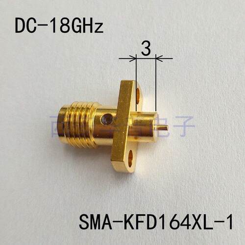 SMA-KFD164XL-1连接器高频18G金属穿墙3小法兰8.6孔距SMA射频接头