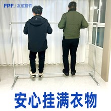 钢管晾衣架落地加厚双层水管简易宿舍用学生可以移动晒被子置物架