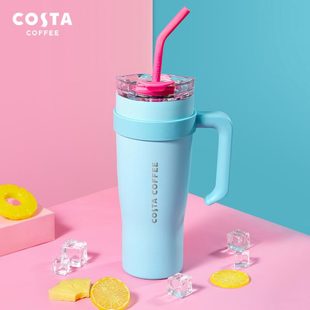 COS霸颜值水杯无T保温杯大容量高 A冰保冷王星越巨女吸管杯霸新款
